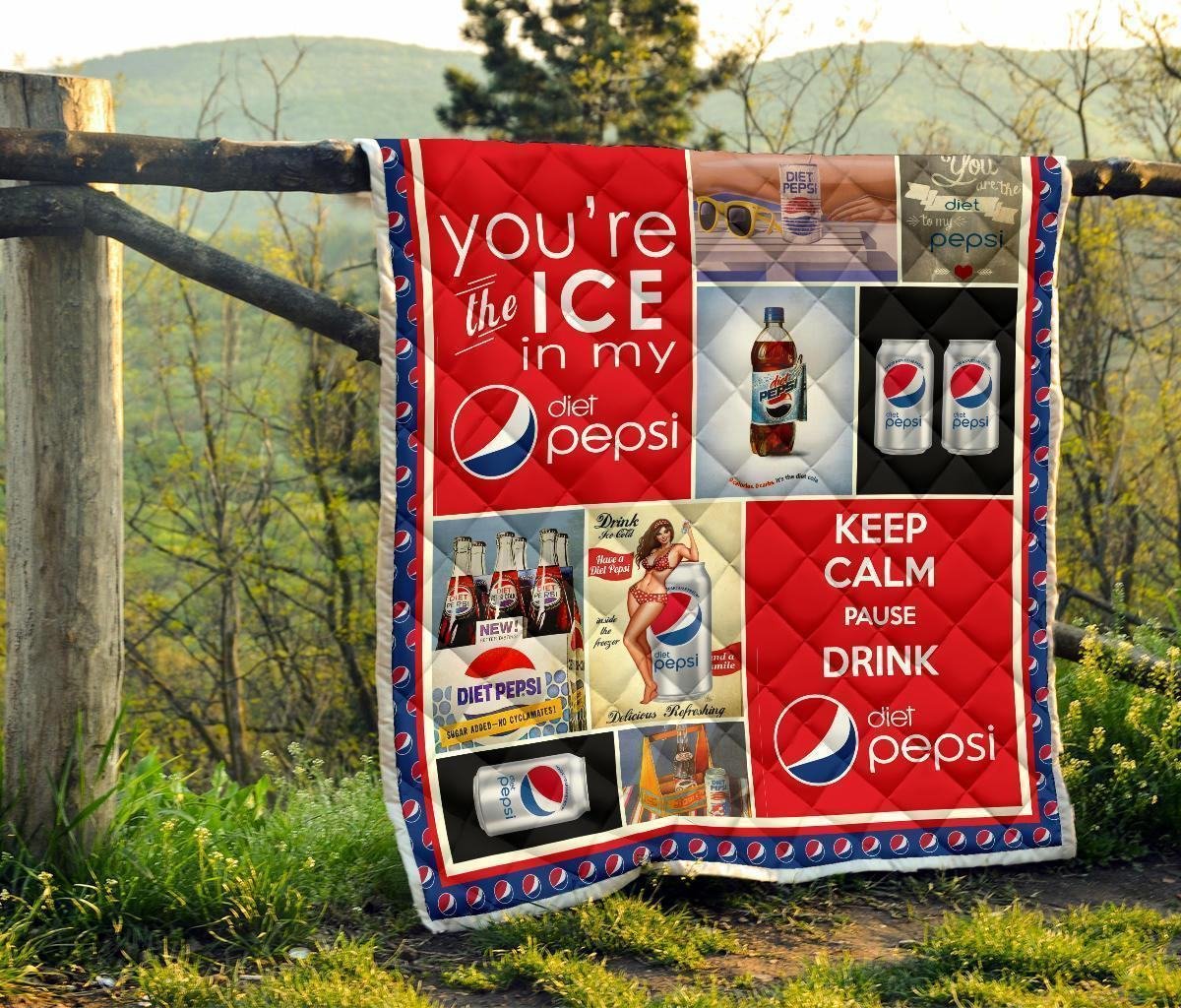 Pepsi Diet Quilt Blanket Funny Gift For Soft Drink Lover