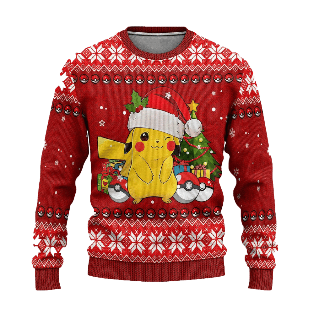 Pikachu Pokemon Anime Ugly Christmas Sweater