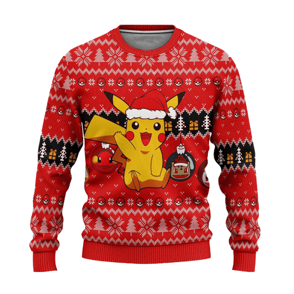 Pikachu Pokemon Ugly Christmas Sweater Anime Xmas Gift