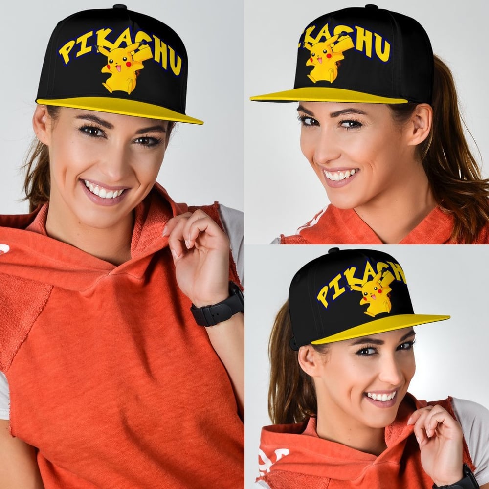 Pikachu Snapback Hat Anime Fan Gift Idea