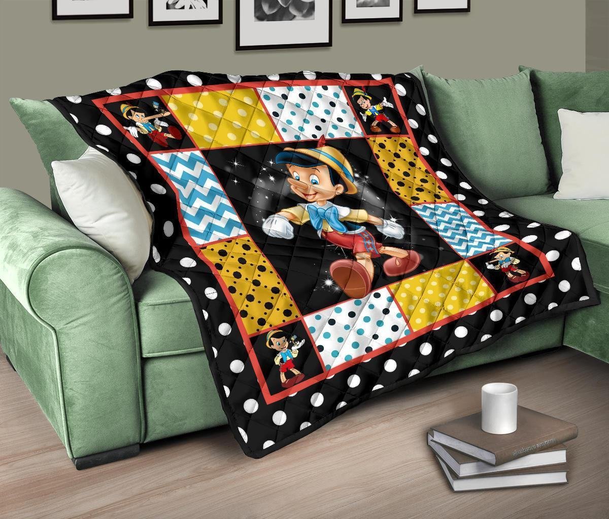 Pinocchio Quilt Blanket Cartoon Fan Gift Idea