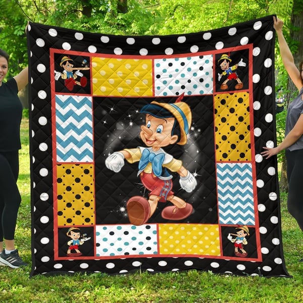 Pinocchio Quilt Blanket Cartoon Fan Gift Idea