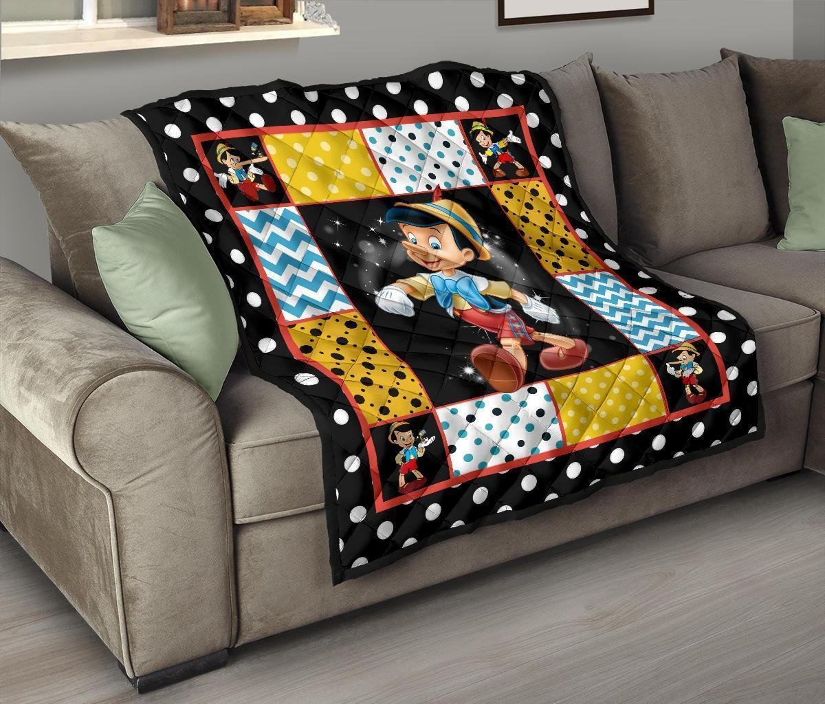 Pinocchio Quilt Blanket Cartoon Fan Gift Idea