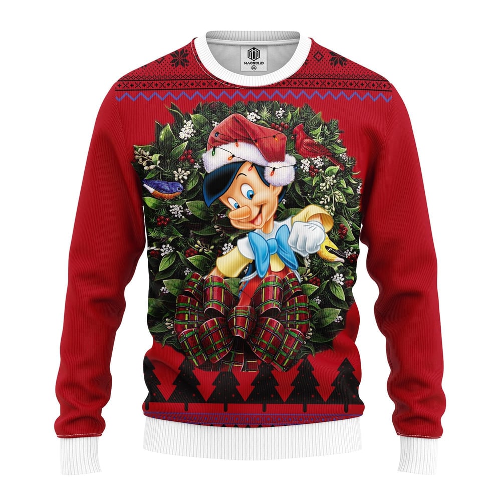 Pinochio Noel Ugly Christmas Sweater Custom Sweatshirt Apparel