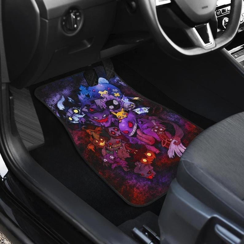 Pokemon Car Floor Mats | Pokemon Ghost Art Custom Car Floor Mats CFMPK01