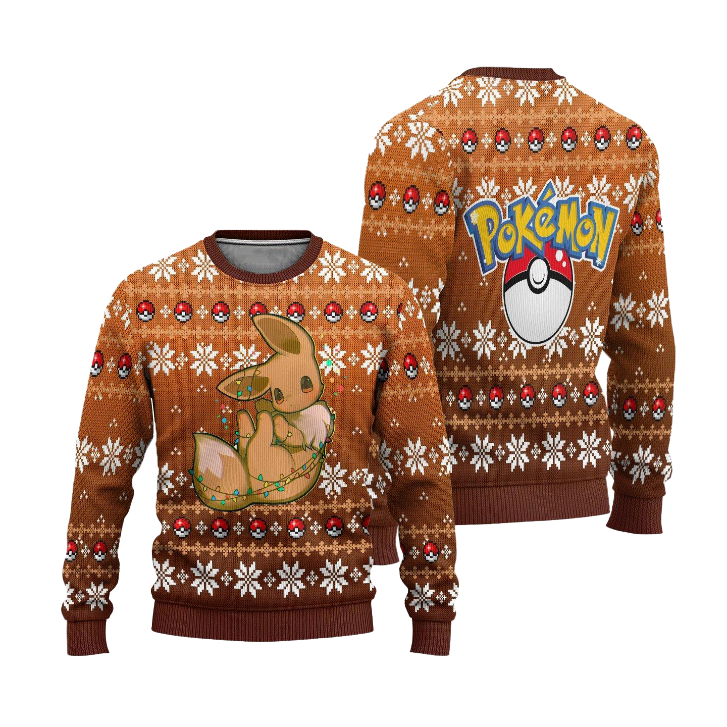 Pokemon Eevee Anime Ugly Christmas Sweater Custom Sweatshirt Apparel