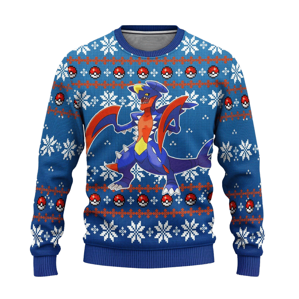 Pokemon Garchomp Anime Ugly Christmas Sweater Custom Sweatshirt Apparel