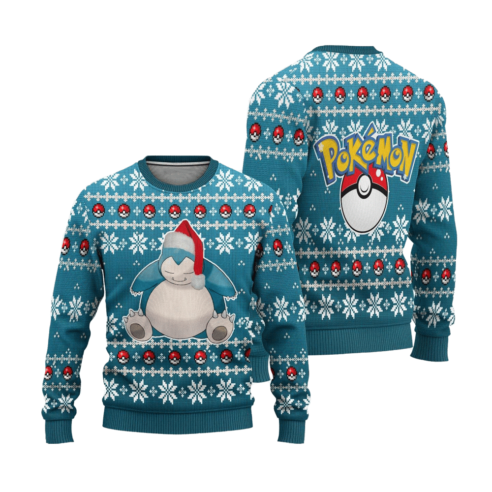 Pokemon Snorlax Anime Ugly Christmas Sweater Custom Sweatshirt Apparel