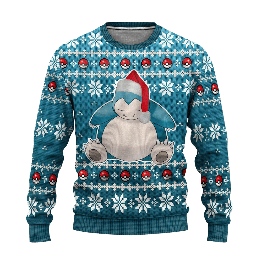 Pokemon Snorlax Anime Ugly Christmas Sweater Custom Sweatshirt Apparel