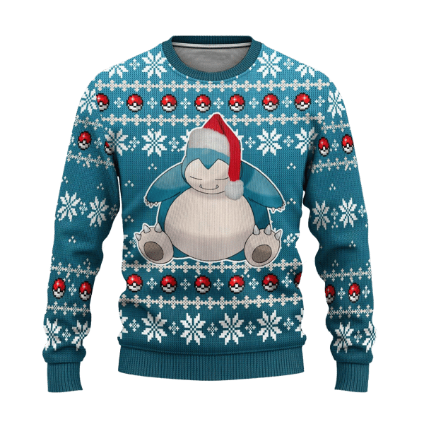 Pokemon Snorlax Anime Ugly Christmas Sweater Custom Sweatshirt Apparel