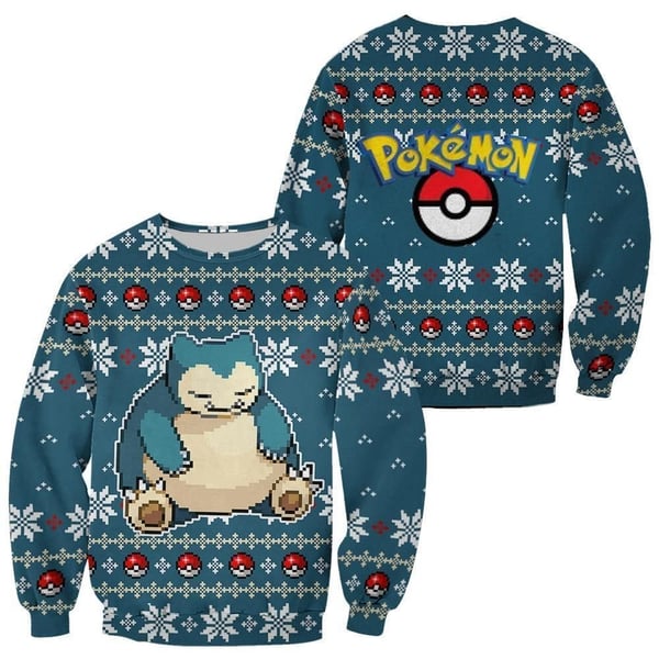 Pokemon Snorlax Ugly Christmas Sweater Custom Sweatshirt Apparel