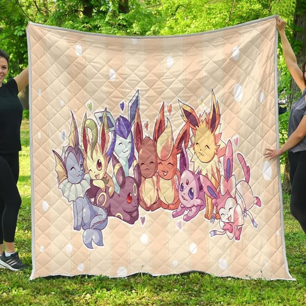 Pokemons Quilt Blanket Funny Gift For Pokemon Fan