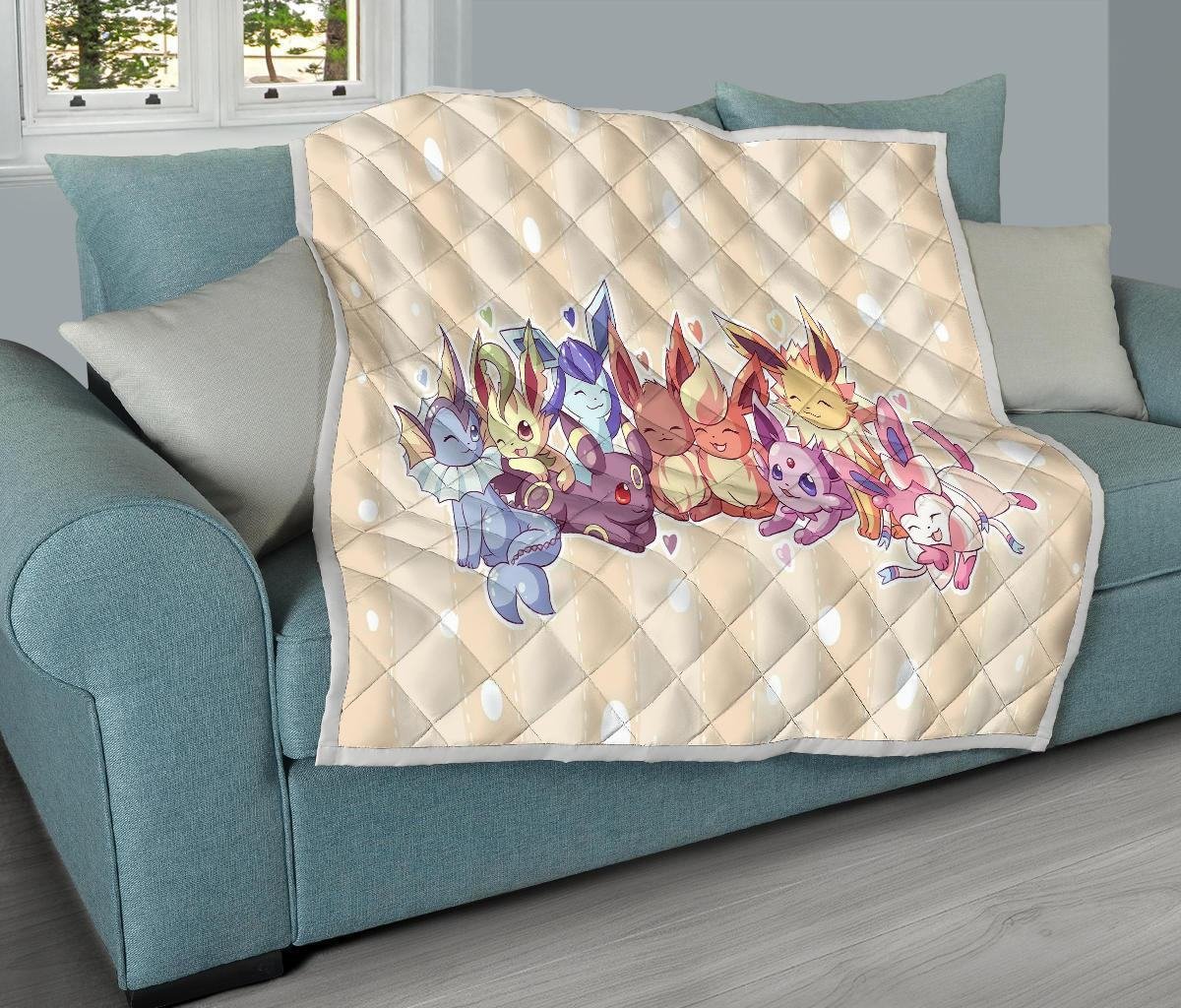 Pokemons Quilt Blanket Funny Gift For Pokemon Fan