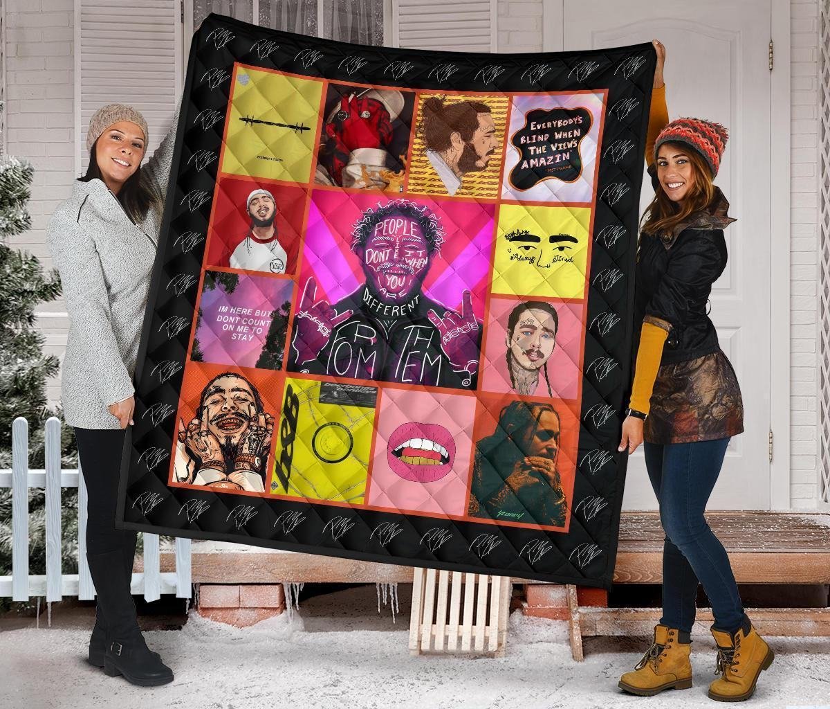 Post Malone Quilt Blanket Amazing Gift For Music Fan