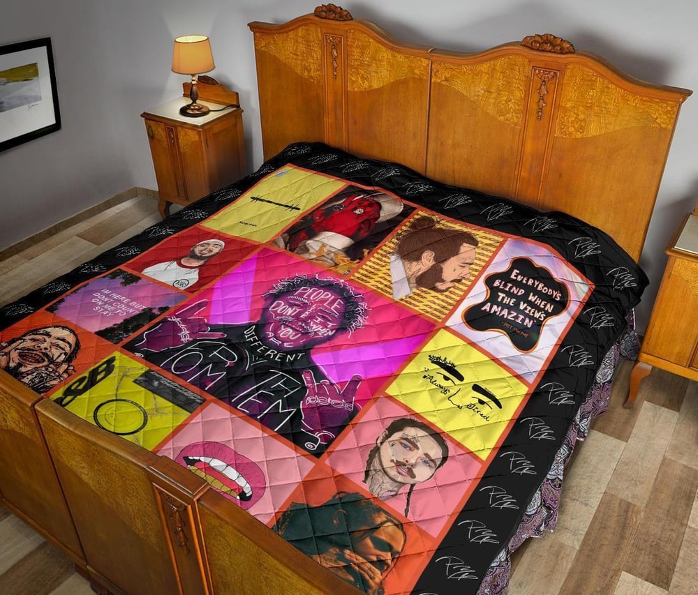 Post Malone Quilt Blanket Amazing Gift For Music Fan