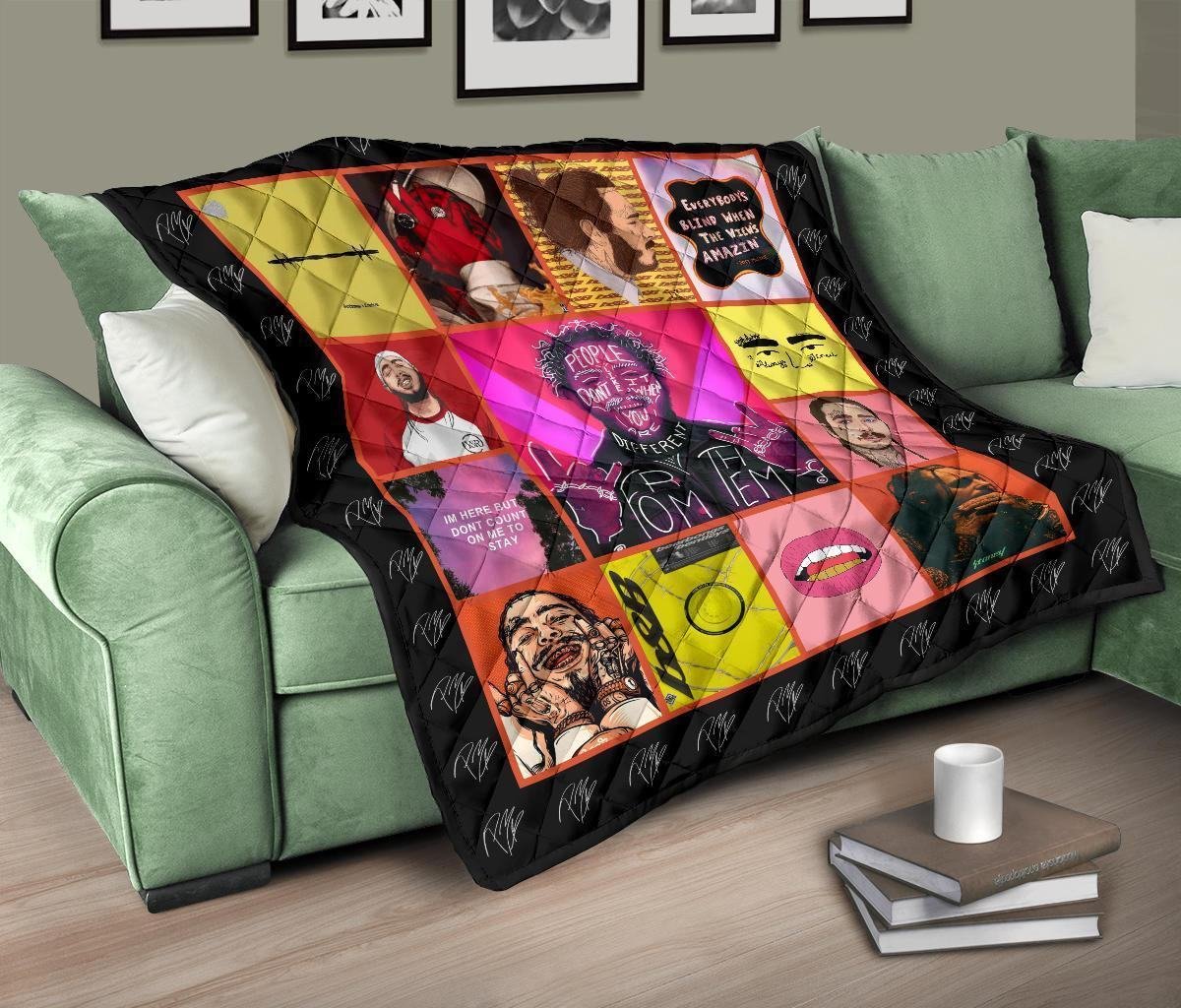 Post Malone Quilt Blanket Amazing Gift For Music Fan