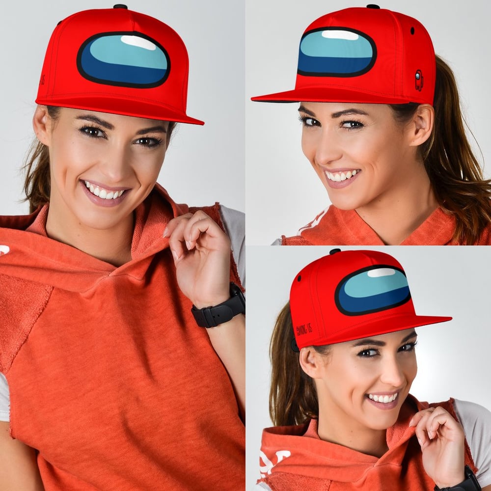 Red Crewmate Snapback Hat Among Us Gift Idea