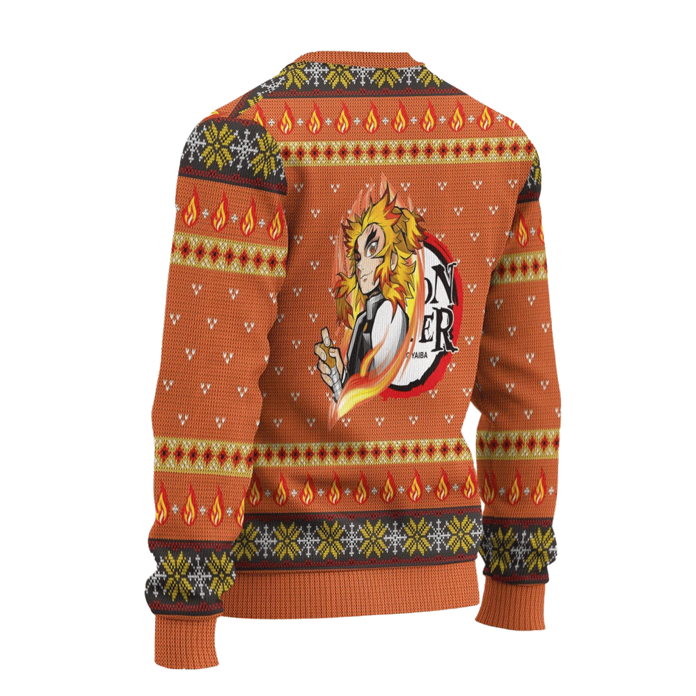 Rengoku Demon Slayer Anime Ugly Christmas Sweater Custom Sweatshirt Apparel