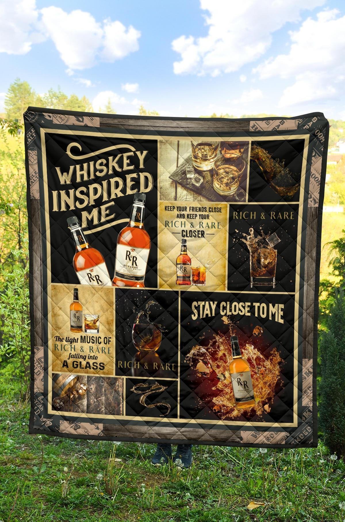 Rich & Rare Quilt Blanket Whiskey Inspired Me Gift Idea