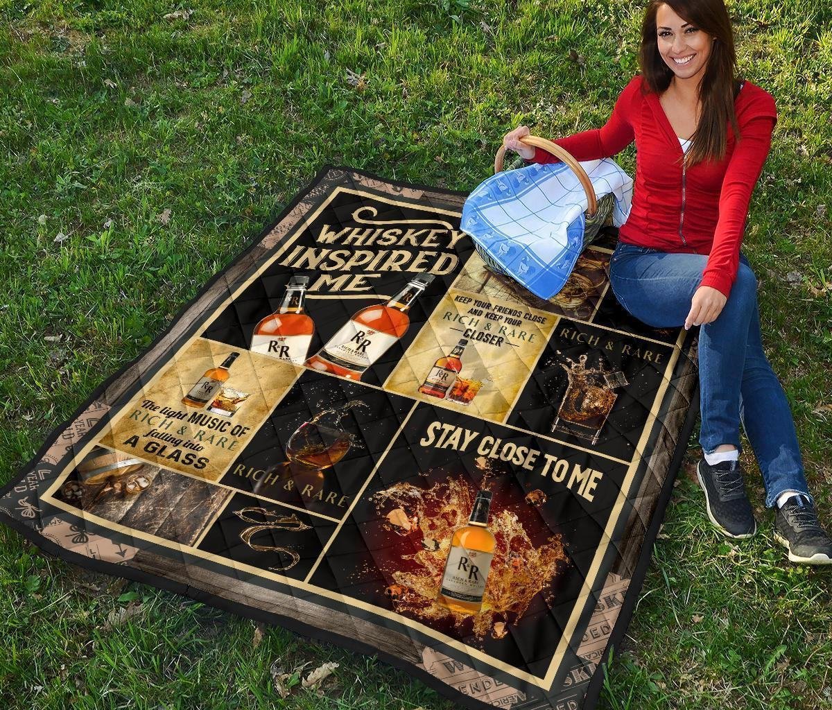 Rich & Rare Quilt Blanket Whiskey Inspired Me Gift Idea