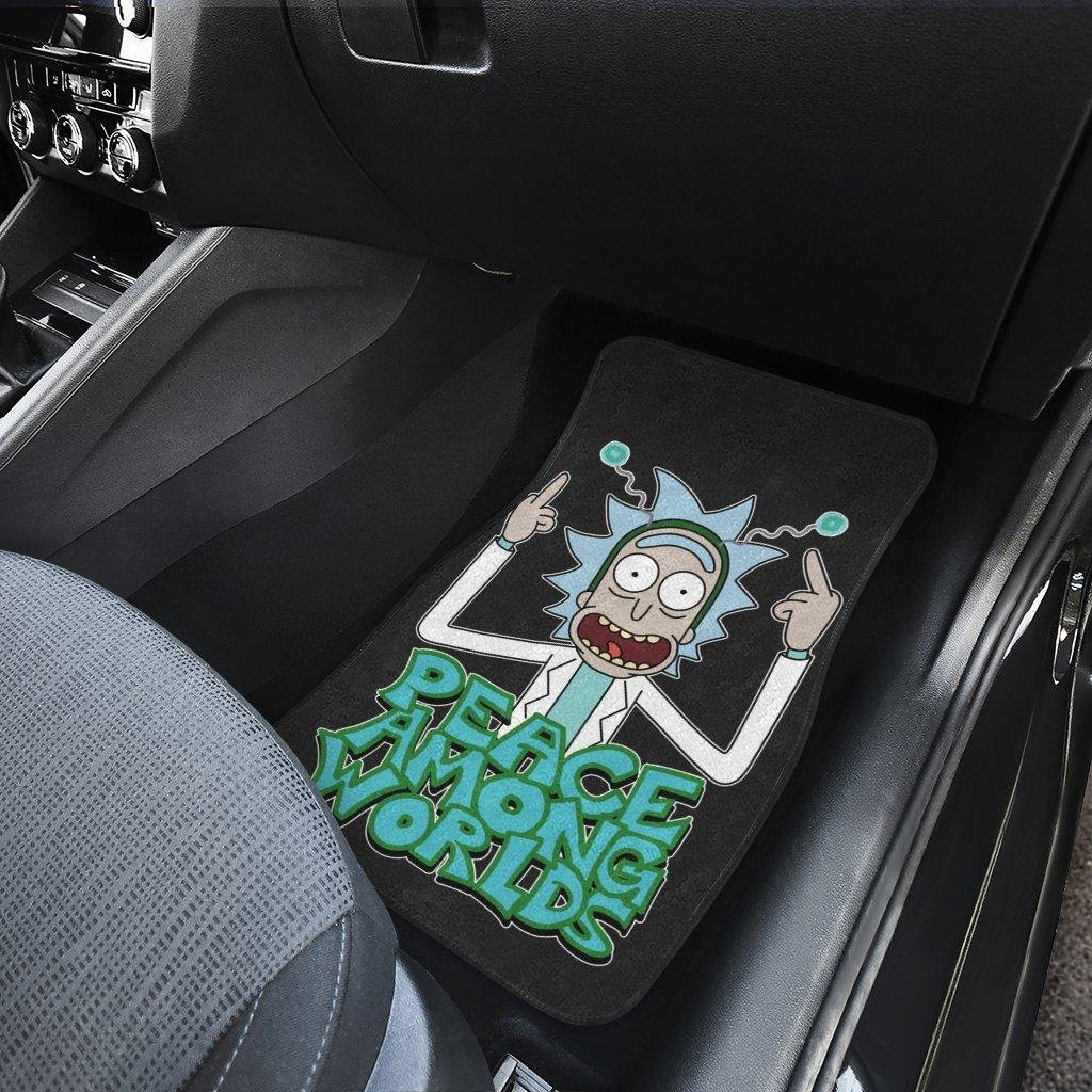 Rick and Morty and Mr Poopybutthole Peace Among Worlds Cartoon Car Floor Mats CFMRM036