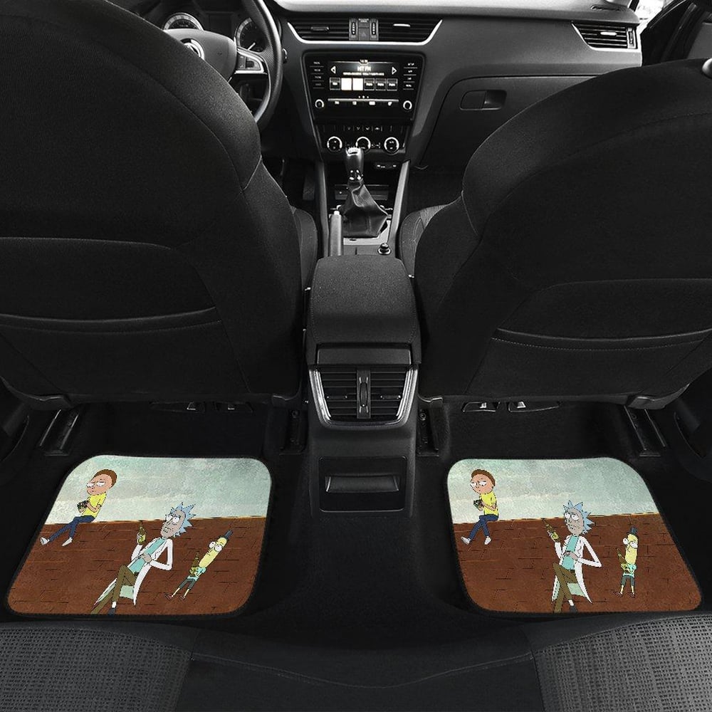 Rick and Morty and Mr Poopybutthole Peace Among Worlds Cartoon Car Floor Mats CFMRM036