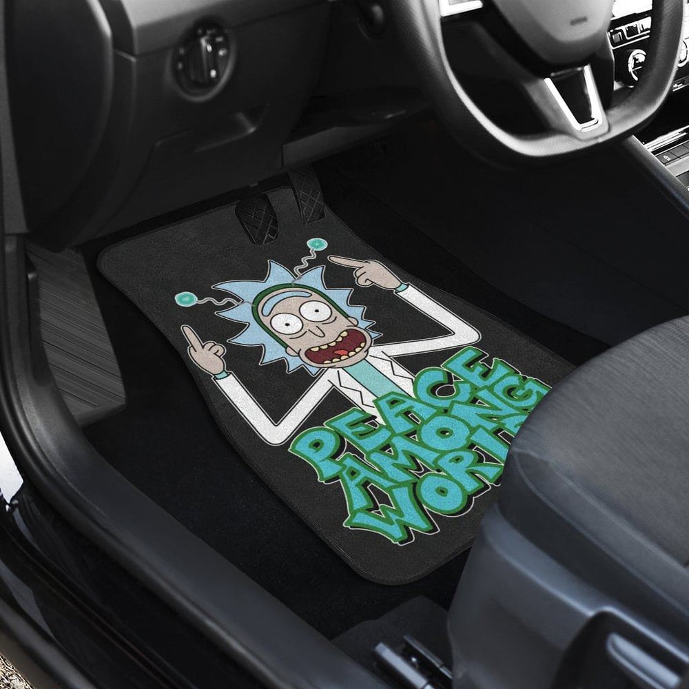 Rick and Morty and Mr Poopybutthole Peace Among Worlds Cartoon Car Floor Mats CFMRM036