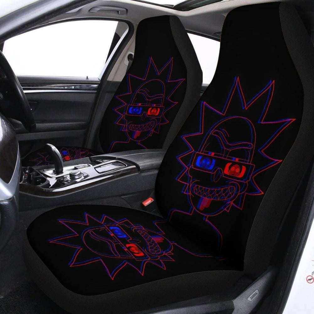 Rick And Morty Car Seat Covers | Neon Rick Seat Covers RMCS054