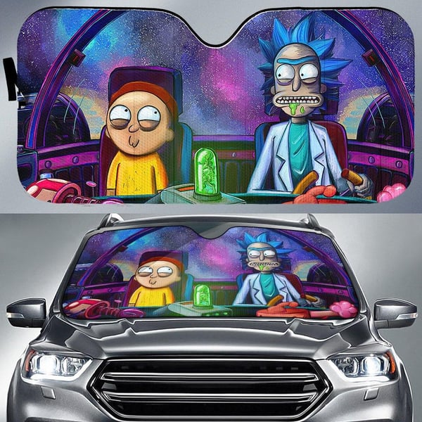 Rick And Morty Memes Car Sun Shades Custom Car Windshield Accessories CSSRM002