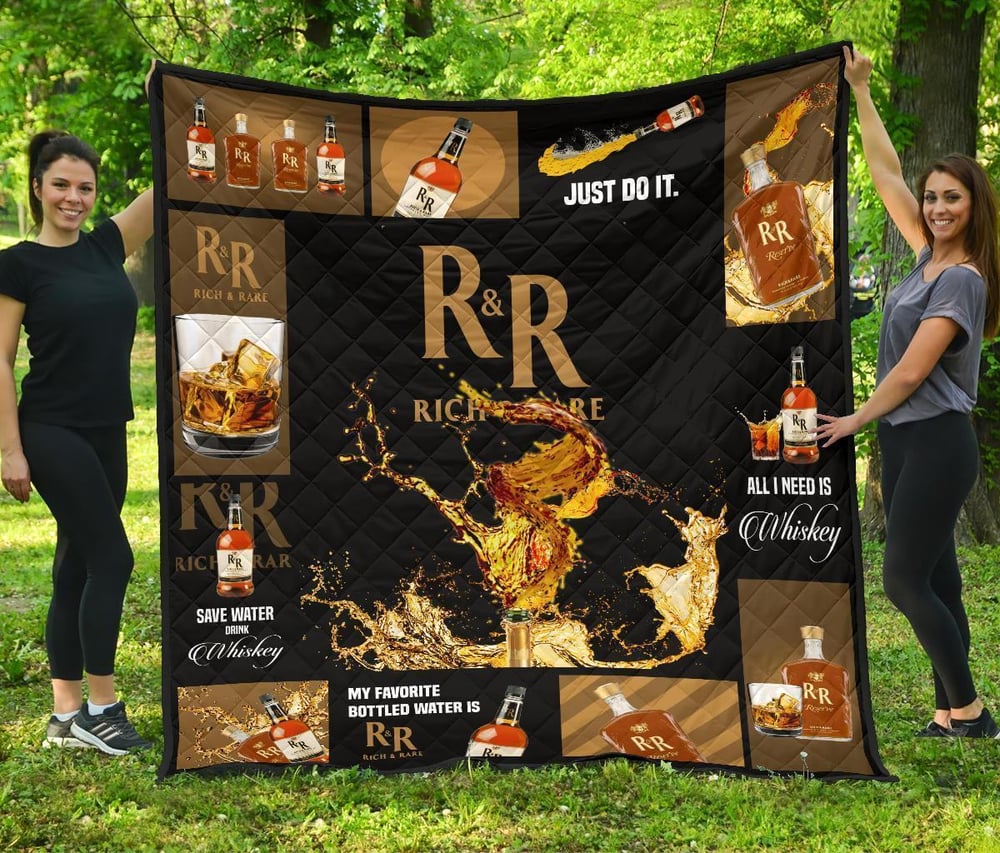 Rick And Rare Quilt Blanket All I Need Is Whiskey Funny Gift