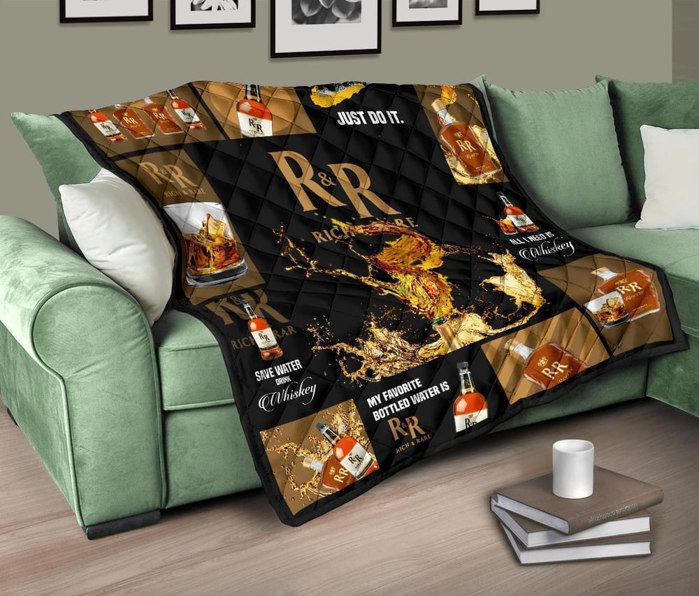 Rick And Rare Quilt Blanket All I Need Is Whiskey Funny Gift