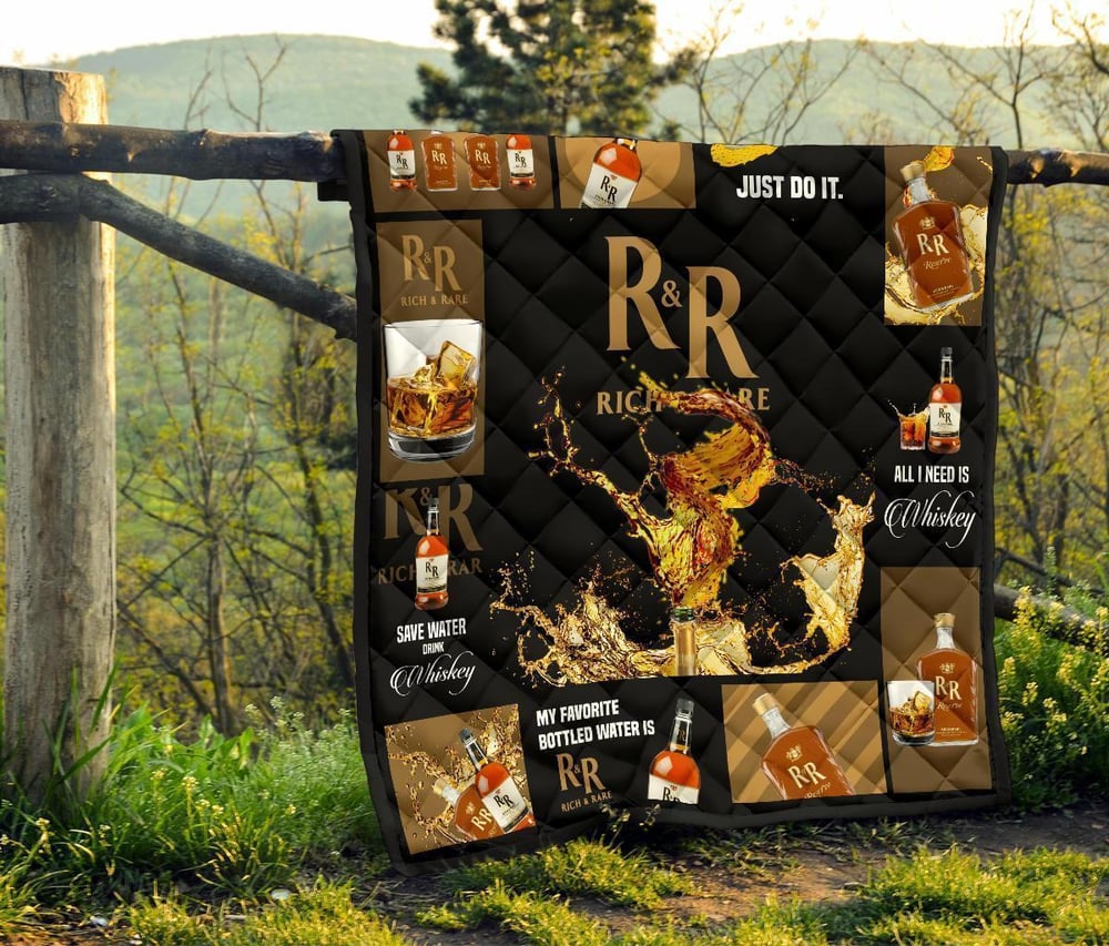 Rick And Rare Quilt Blanket All I Need Is Whiskey Funny Gift