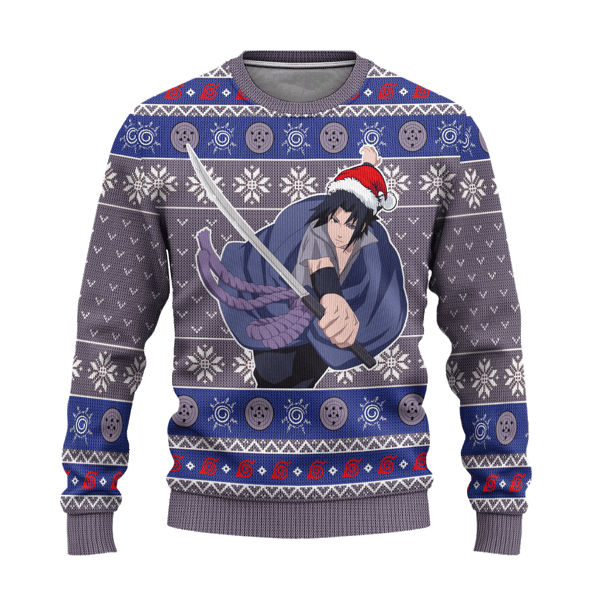 Sasuke Rinnegan Ugly Christmas Sweater Naruto Anime Xmas Gift