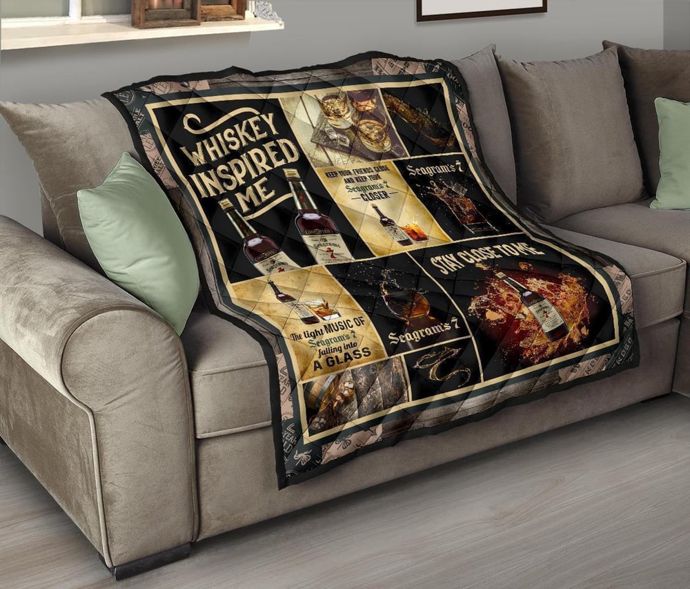 Seagram’s Seven Crown Quilt Blanket Whiskey Inspired Me