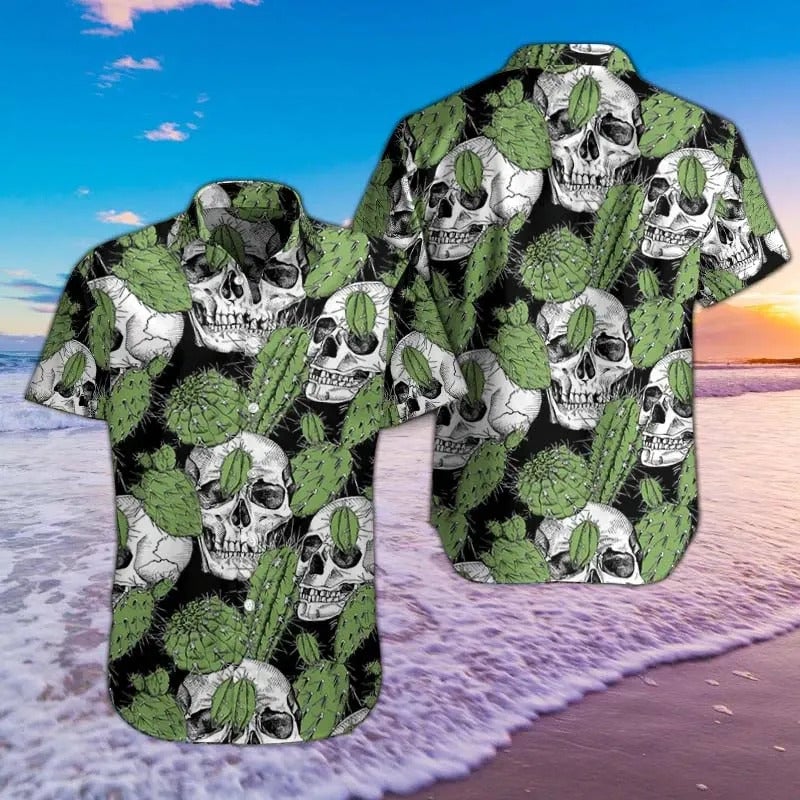 Skull Hawaiian Shirt, Hawaiian Shirts For Men, Custom Hawaiian Shirts