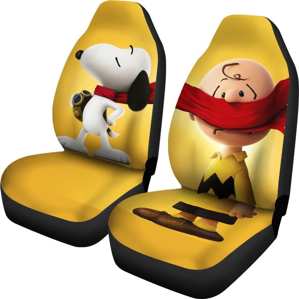 Snoopy Car Seat Covers | The Peanuts Cartoon Car Seat Covers Fan Gift