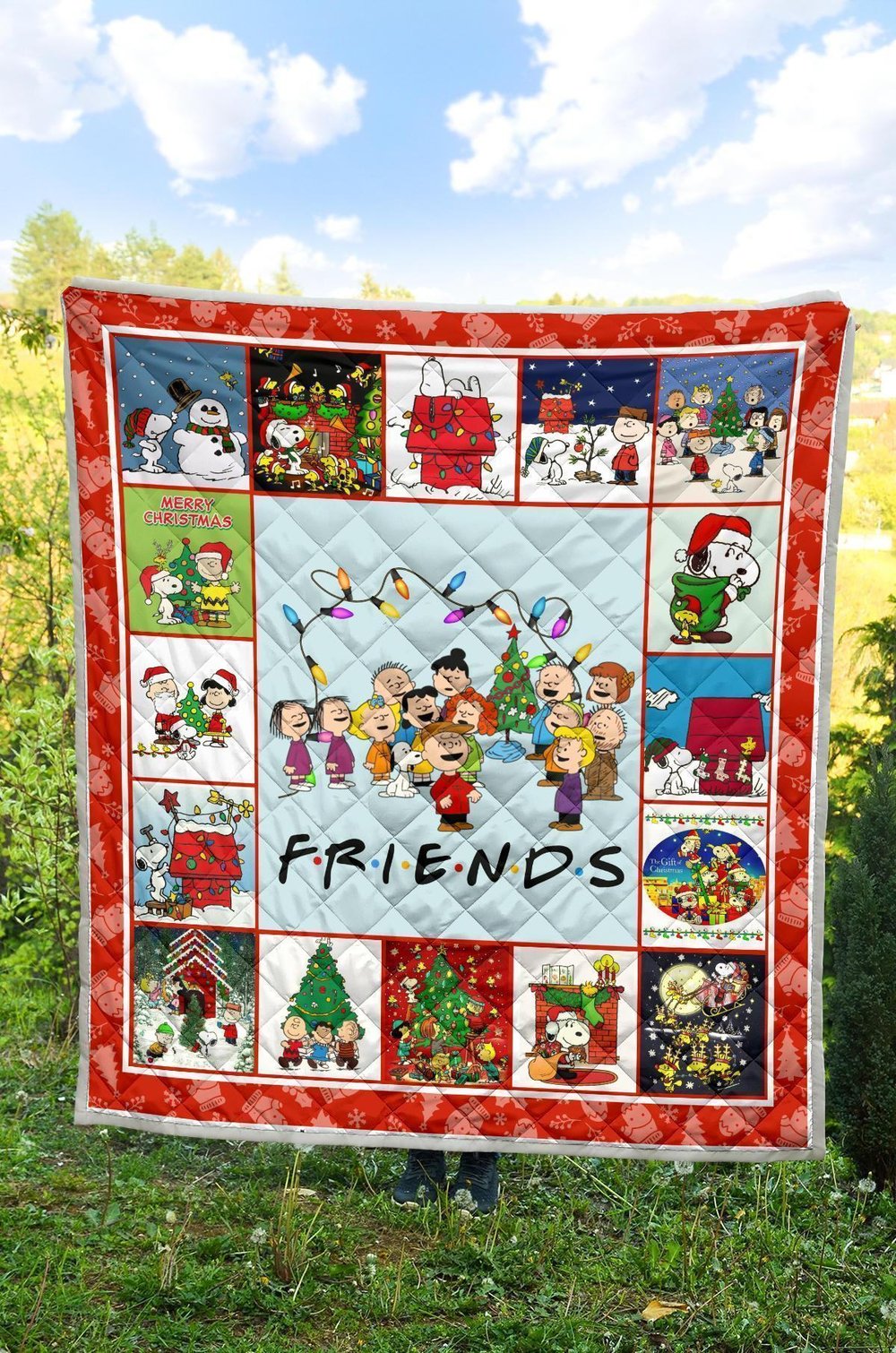 Snoopy Friends Christmas Quilt Blanket Xmas Bedding Decor Idea