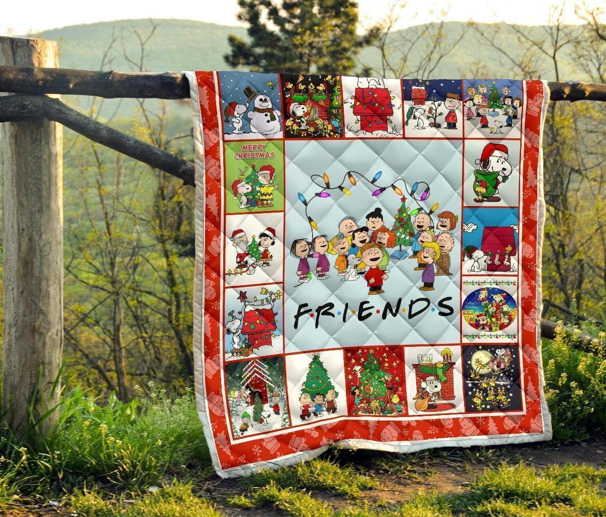 Snoopy Friends Christmas Quilt Blanket Xmas Bedding Decor Idea