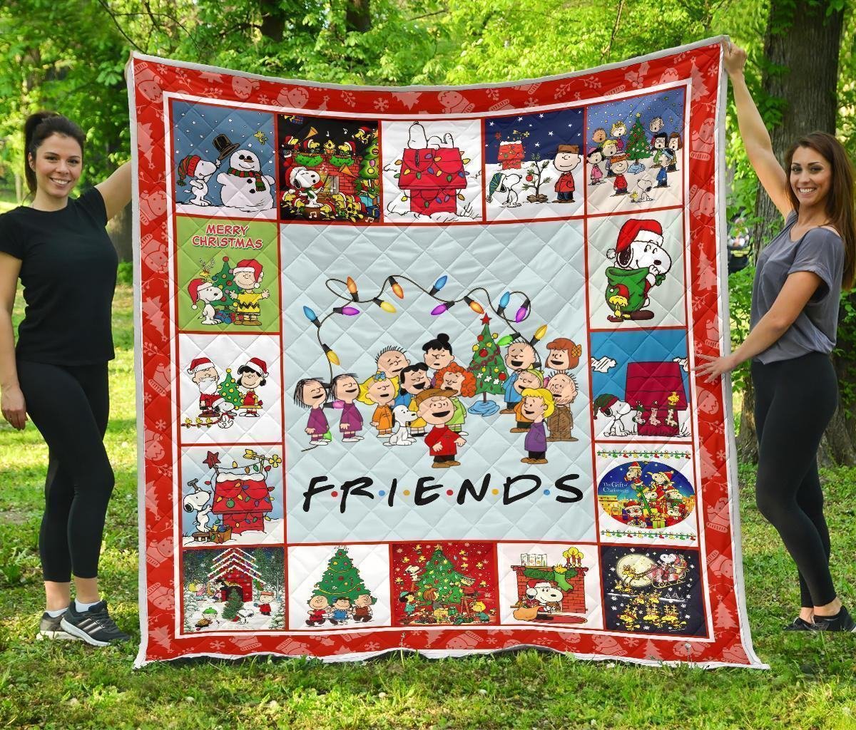 Snoopy Friends Christmas Quilt Blanket Xmas Bedding Decor Idea