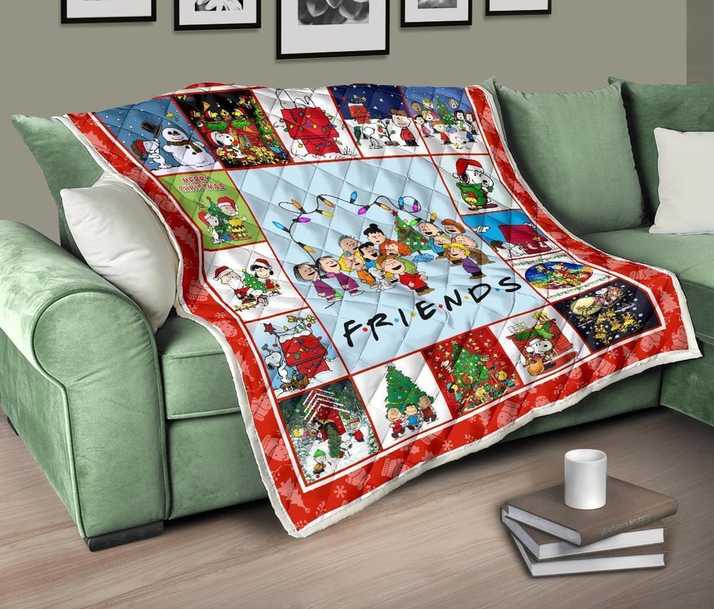 Snoopy Friends Christmas Quilt Blanket Xmas Bedding Decor Idea