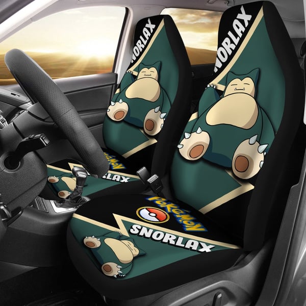 Snorlax Car Seat Covers Custom Anime Pokemon Car Accessories