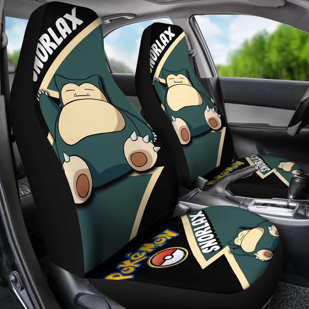 Snorlax Car Seat Covers Custom Anime Pokemon Car Accessories