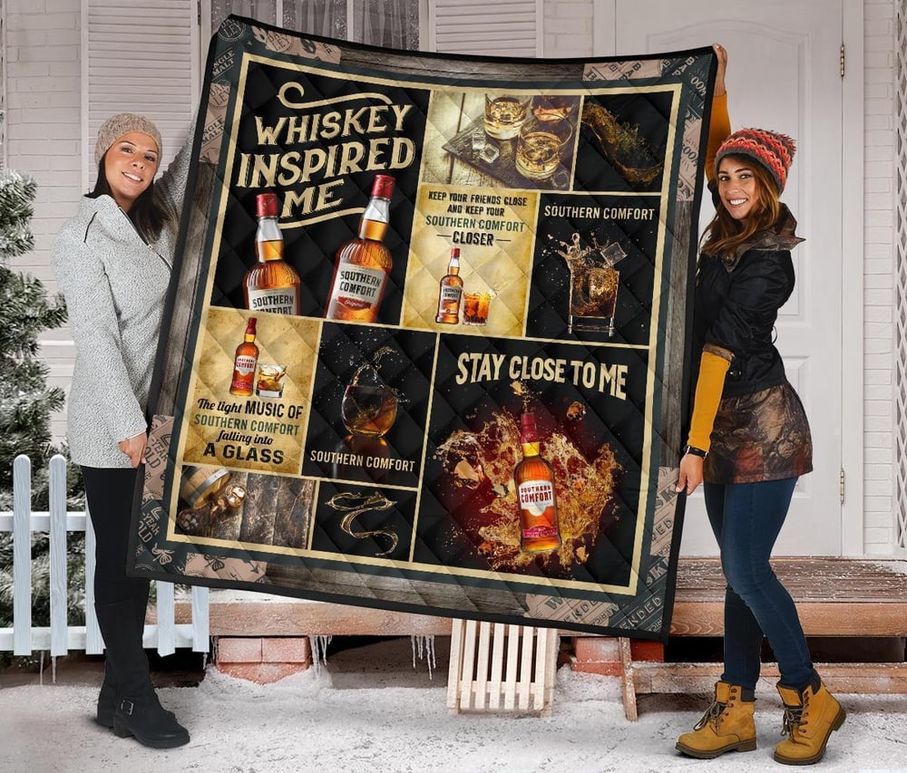 Southern Comfort Quilt Blanket Whiskey Inspired Me Funny Gift