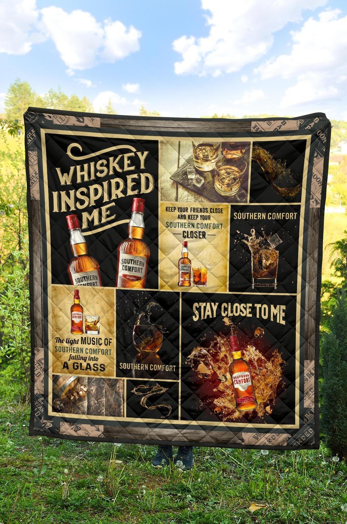 Southern Comfort Quilt Blanket Whiskey Inspired Me Funny Gift