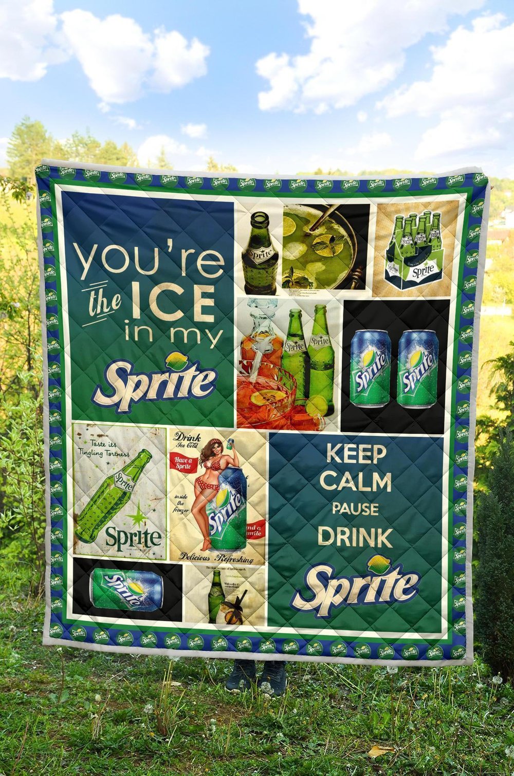 Sprite Quilt Blanket Funny Gift For Soft Drink Gift Idea