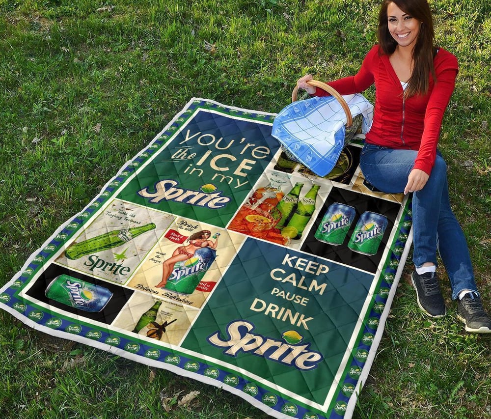 Sprite Quilt Blanket Funny Gift For Soft Drink Gift Idea