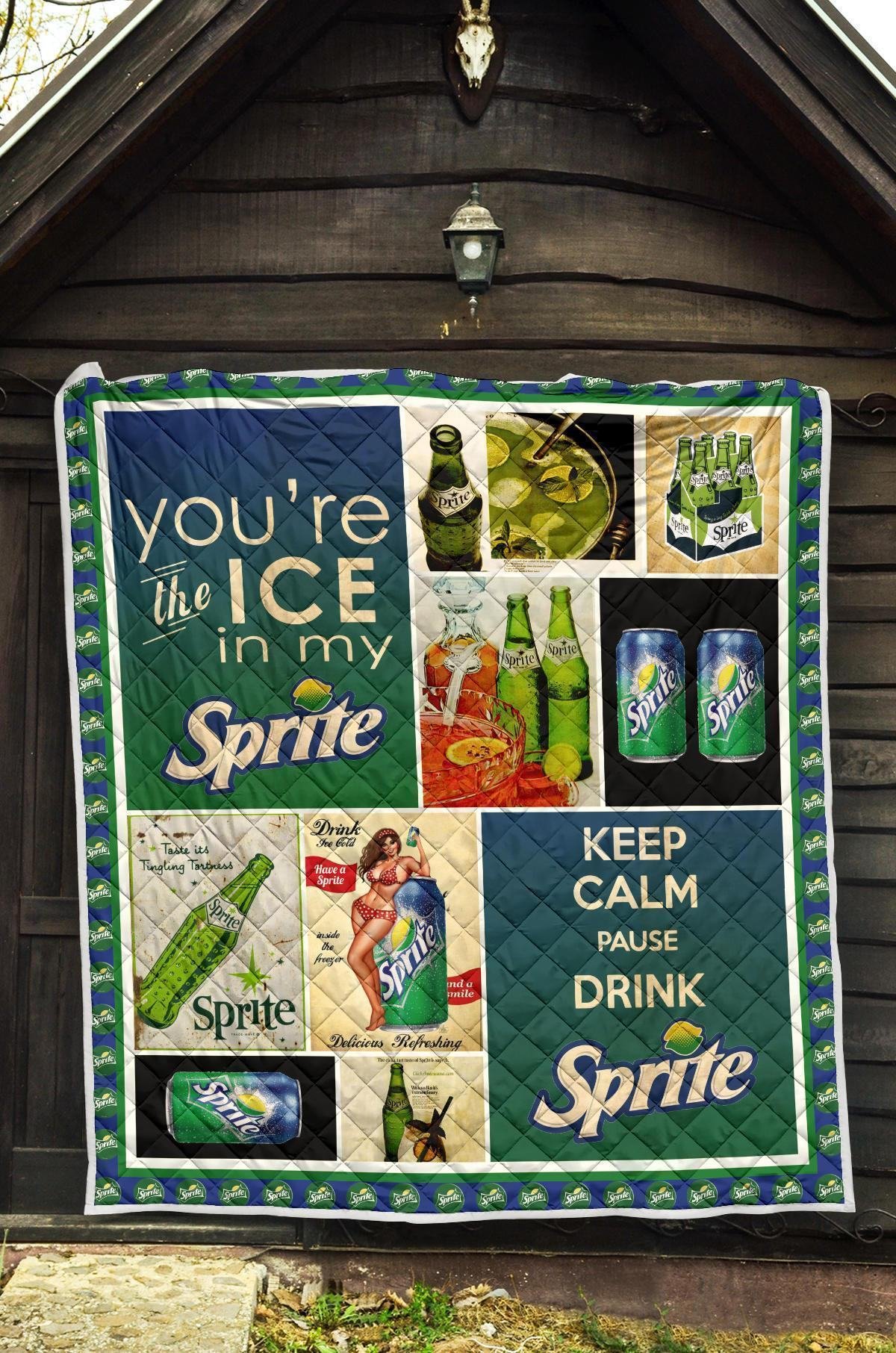 Sprite Quilt Blanket Funny Gift For Soft Drink Gift Idea