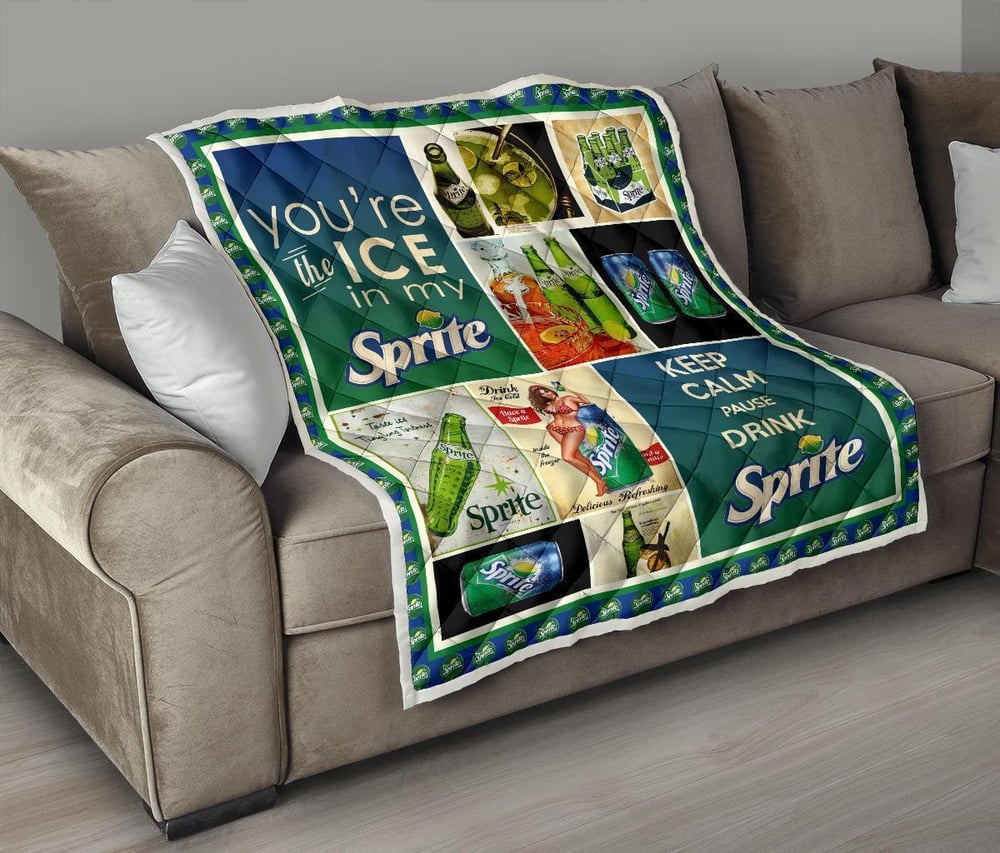 Sprite Quilt Blanket Funny Gift For Soft Drink Gift Idea