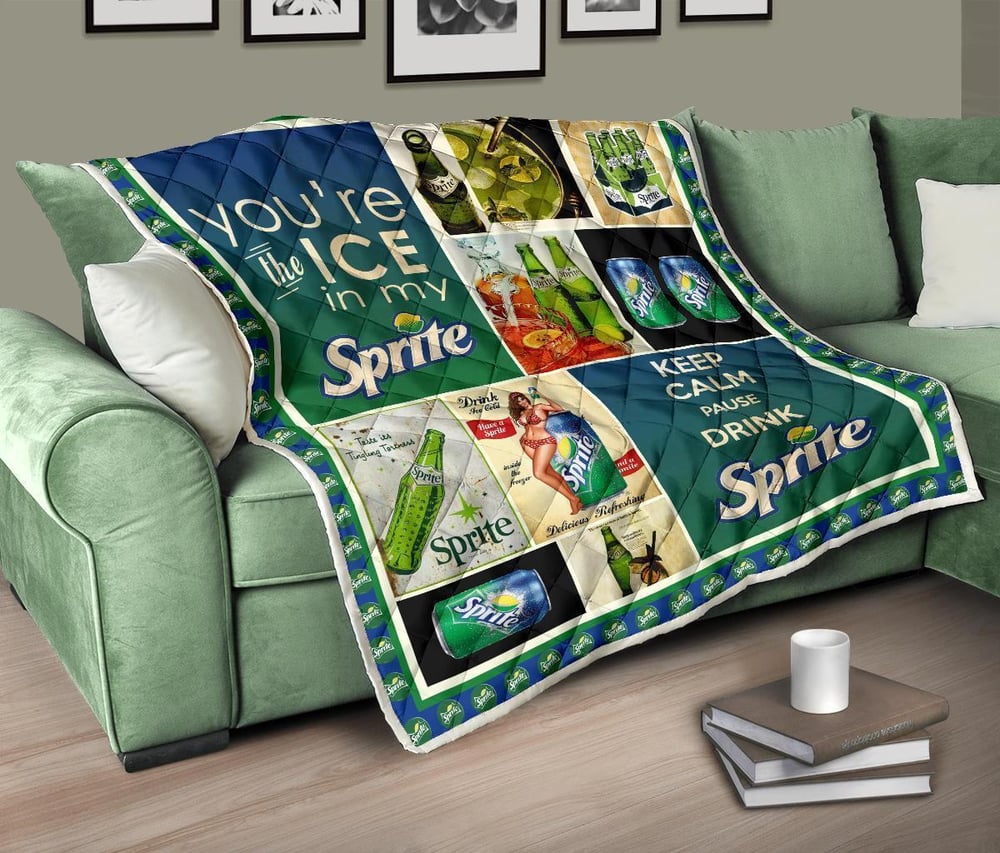 Sprite Quilt Blanket Funny Gift For Soft Drink Gift Idea