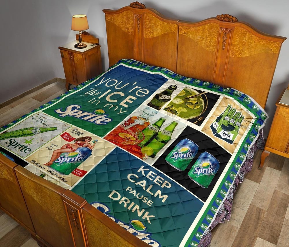 Sprite Quilt Blanket Funny Gift For Soft Drink Gift Idea